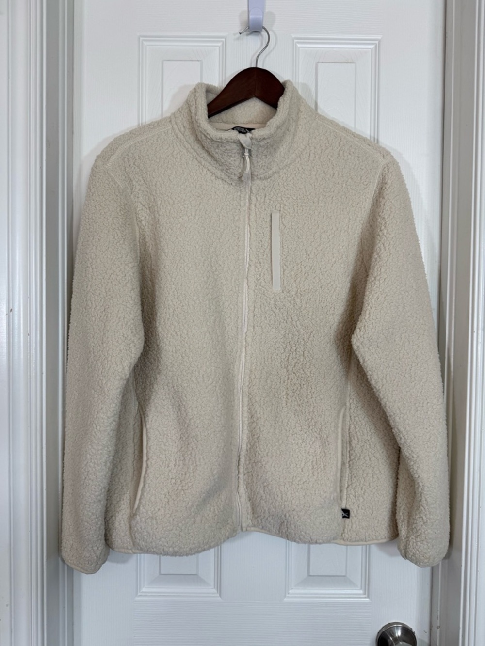 Eddie Bauer Cream Sherpa Lined Jacket